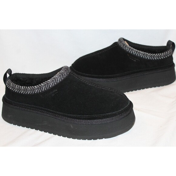 Koolaburra by UGG Women's Suede Slip-Ons Buree Platform Black NWOB SZ 9 - Picture 3 of 7